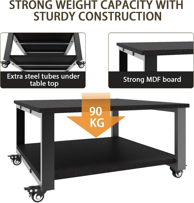 2 Tier Laser Printer Stand with Paper Storage