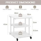 2-Tier Laser Printer Stand with Storage Shelf