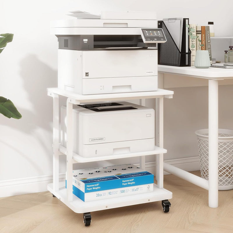 2-Tier Laser Printer Stand with Storage Shelf