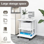 2-Tier Laser Printer Stand with Storage Shelf