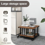 2-Tier Laser Printer Stand with Storage Shelf