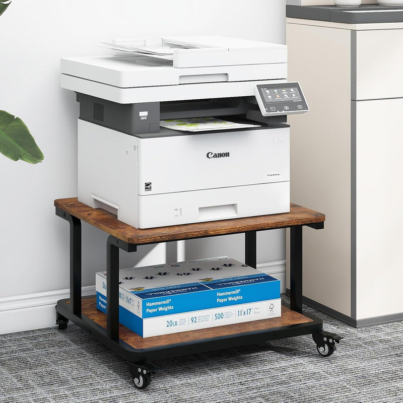 2-Tier Laser Printer Stand with Storage Shelf