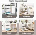 2-Tier Laser Printer Stand with Storage Shelf