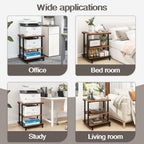 2-Tier Laser Printer Stand with Storage Shelf