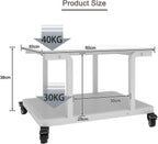 2-Tier Laser Printer Stand with Storage Shelf Movable