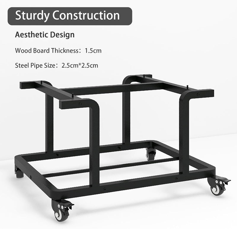 2-Tier Laser Printer Stand with Storage Shelf Movable