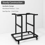 2-Tier Laser Printer Stand with Storage Shelf Movable