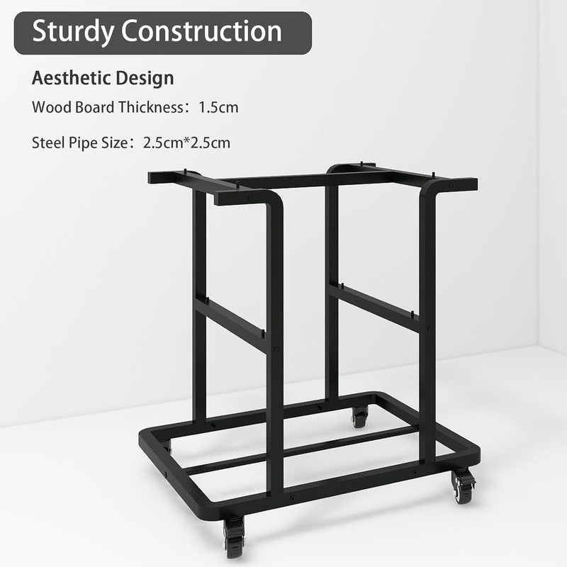 2-Tier Laser Printer Stand with Storage Shelf Movable