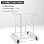 2-Tier Laser Printer Stand with Storage Shelf Movable