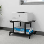 2-Tier Laser Printer Stand with Storage Shelf Movable