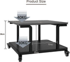 2-Tier Laser Printer Stand with Storage Shelf Movable
