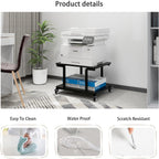 2-Tier Laser Printer Stand with Storage Shelf Movable