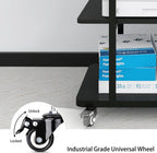2-Tier Laser Printer Stand with Storage Shelf Movable