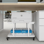 2-Tier Laser Printer Stand with Storage Shelf Movable