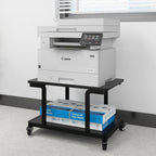 2-Tier Laser Printer Stand with Storage Shelf Movable