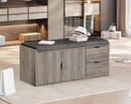 2-Tier Storage Bench with Padded Cushion Entryway Shoe
