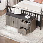 2-Tier Storage Bench with Padded Cushion Entryway Shoe