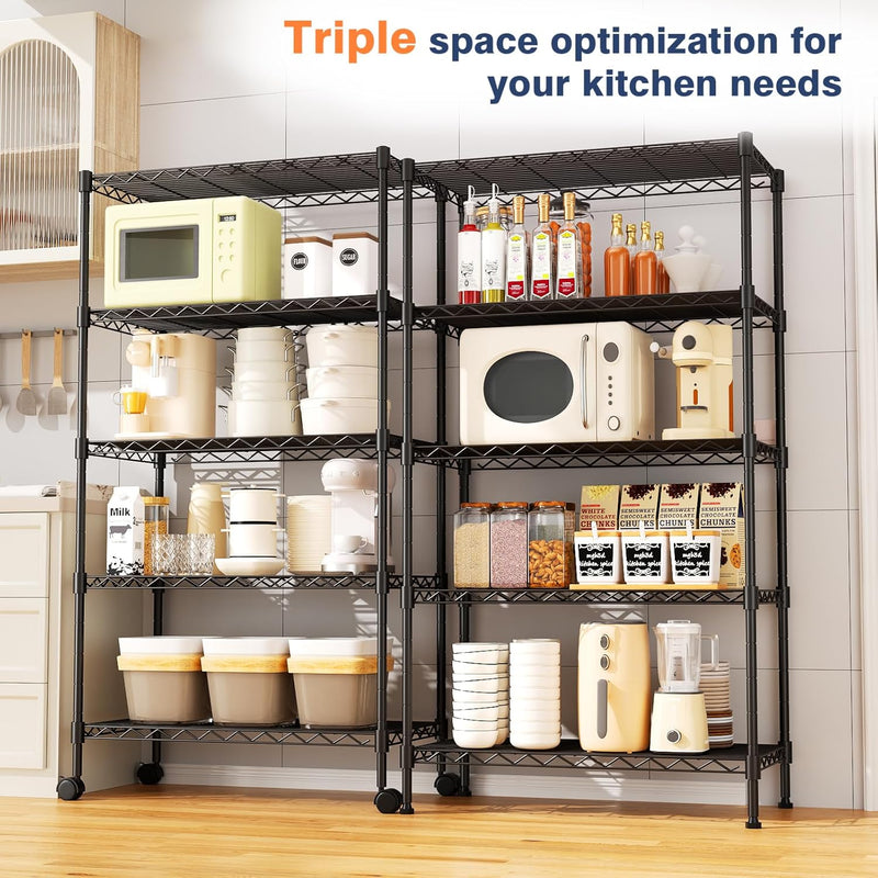 2-Tier Wide Shelving Unit Cm Wire Shelf Rack