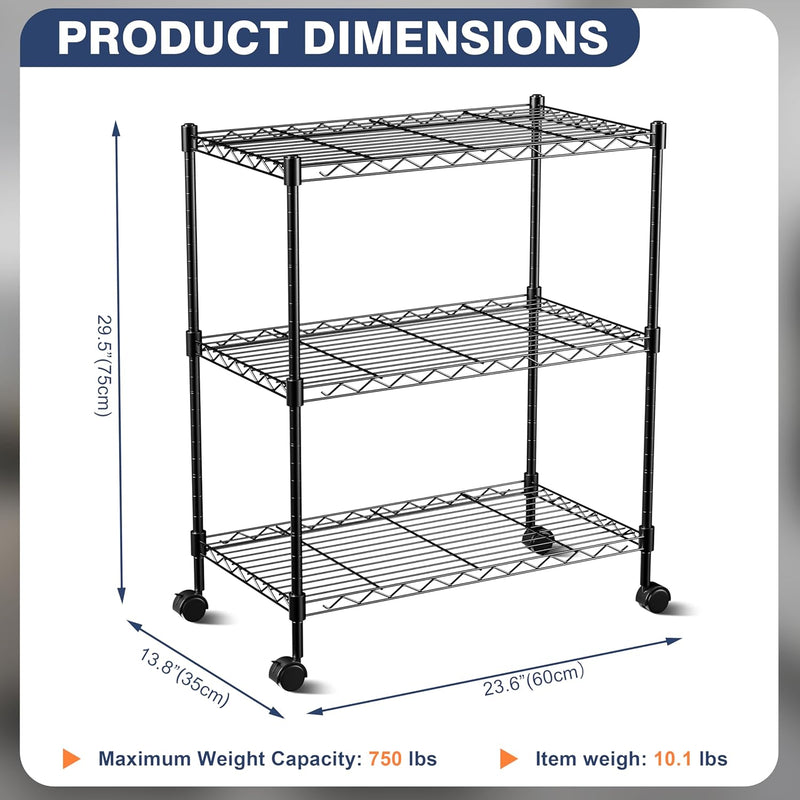 2-Tier Metal Shelving Unit and Storage