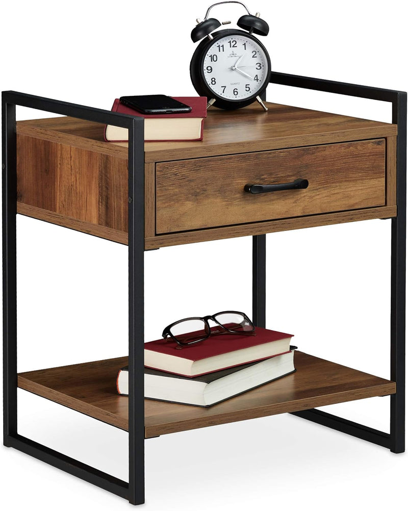 2 X Night Stand Side Table Drawer H