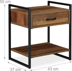 2 X Night Stand Side Table Drawer H