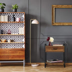 2 X Night Stand Side Table Drawer H