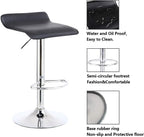 2 X Square Bar Stools PU Leather Swivel