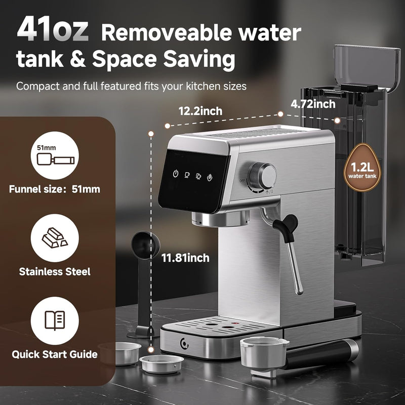 20-Bar-Professional-Espresso-Machine 1350W Coffee Machine