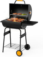20" Bbq Grill with Height-Adjustable Tray- 351 Sq
