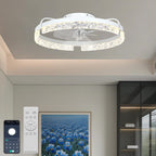 20" Flush Mount Ceiling Fan with LED Lights