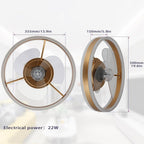 20" Flush Mount Ceiling Fan with LED Lights