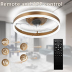 20" Flush Mount Ceiling Fan with LED Lights