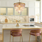 20 Inch Crystal Chandelier 3-Tier Contemporary Modern Bathroom