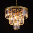 20 Inch Crystal Chandelier 3-Tier Contemporary Modern Bathroom