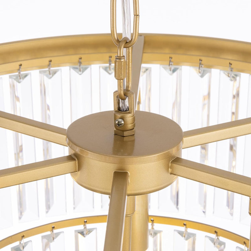 20 Inch Crystal Chandelier 3-Tier Contemporary Modern Bathroom