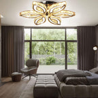 20-Inch Dimmable Flower Crystal LED Flush Mount Ceiling
