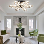 20-Inch Dimmable Flower Crystal LED Flush Mount Ceiling