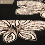 20-Inch Dimmable Flower Crystal LED Flush Mount Ceiling