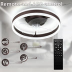 20" Flush Mount Ceiling Fan with LED Lights