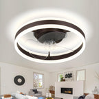 20" Flush Mount Ceiling Fan with LED Lights