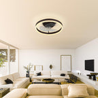 20" Flush Mount Ceiling Fan with LED Lights