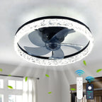 20" Flush Mount Ceiling Fan with LED Lights