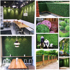20"x20" Artificial Boxwood Hedge Panels Garden Fence Cover (12 Pack)