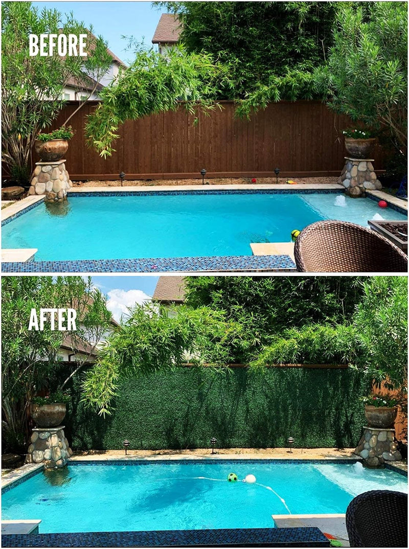 20"x20" Artificial Boxwood Hedge Panels Garden Fence Cover (12 Pack)