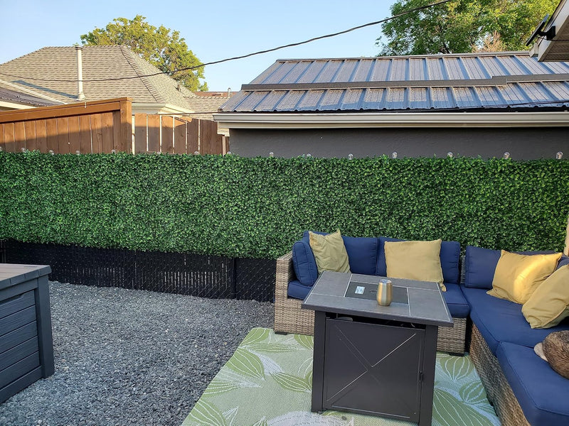 20"x20" Artificial Boxwood Hedge Panels Garden Fence Cover (12 Pack)