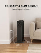 2000W Electric Heater Thermostat Remote 3 Modes 24h