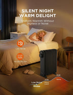 2000W Electric Heater Thermostat Remote 3 Modes 24h