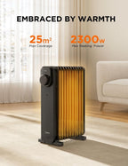 2000W Electric Heater Thermostat Remote 3 Modes 24h