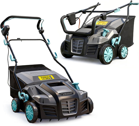 2000W Electric Lawn Scarifier and Aerator Heavy-Duty 2-In-1