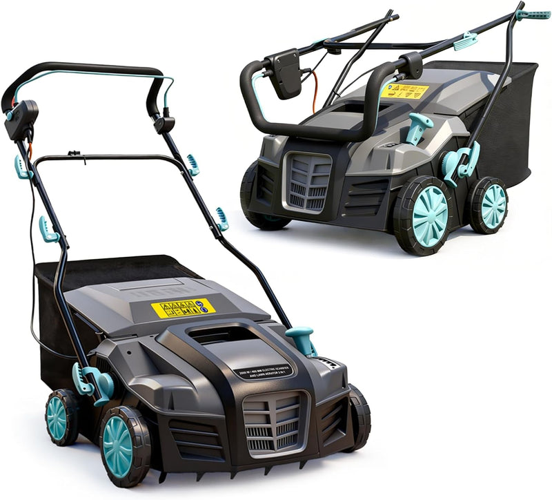 2000W Electric Lawn Scarifier and Aerator Heavy-Duty 2-In-1